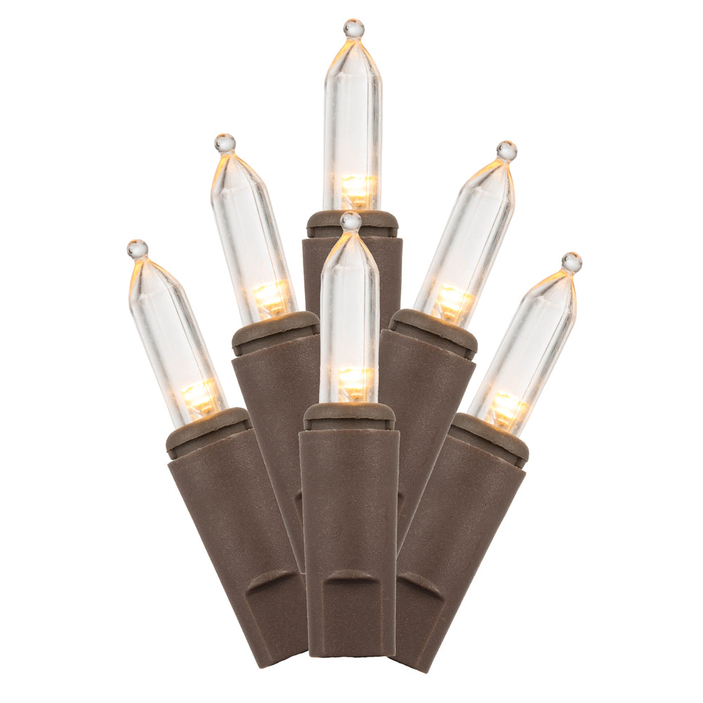 Vickerman 35 LED Warm White Dura-Lit Light on Brown Wire, 26' Christmas Light Strand- 2 Pack
