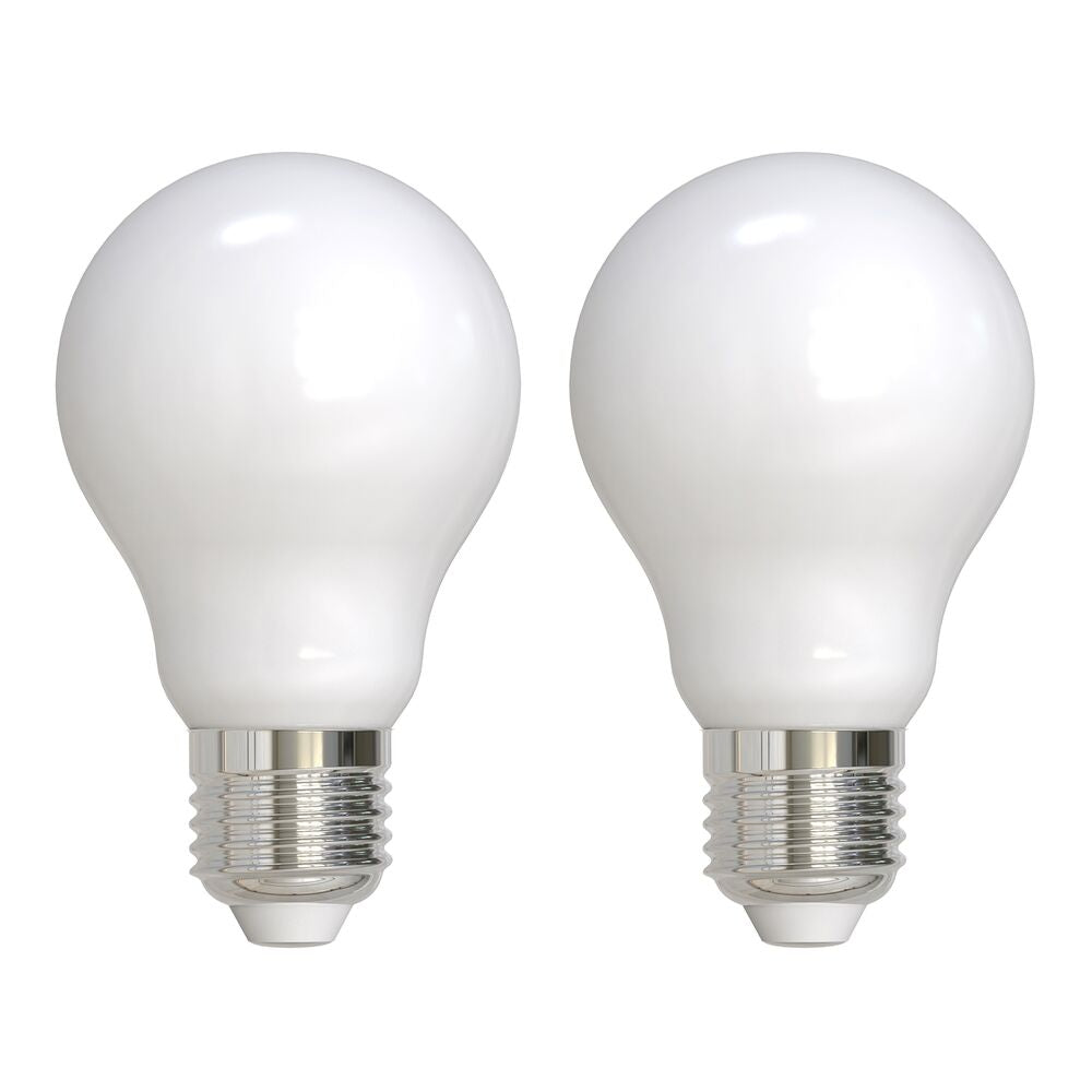 8.5W LED A19 3000K MILKY FILAMENT FULLY COMPATIBLE DIMMING-2PK