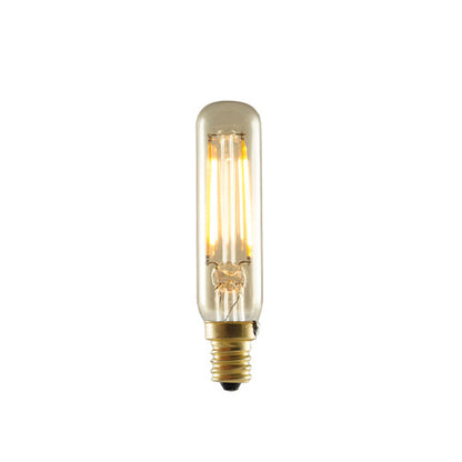 Bulbrite LED2T6/22K/FIL-NOS 2-Watt LED Nostalgic Mini Radio Tube Bulb, 25W Equivalent, Candelabra Base, Antique Finish