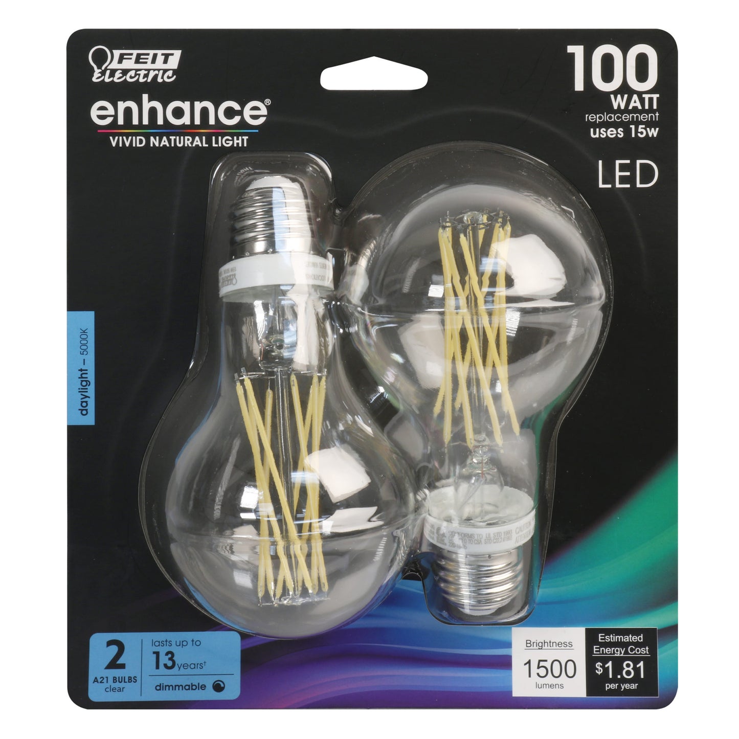 1500 Lumen 5000K Dimmable A21 LED