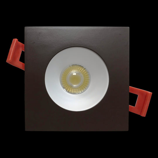 Luxrite 2" Regressed Interchangeable Canless Spotlight Square Bronze Trim (LR23452)