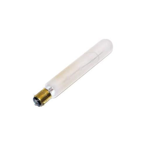 Bulbrite 20T6.5F/DC 20 Watt Incandescent T6.5 Tube Exit Light, Double Contact Bayonet Base, Frost