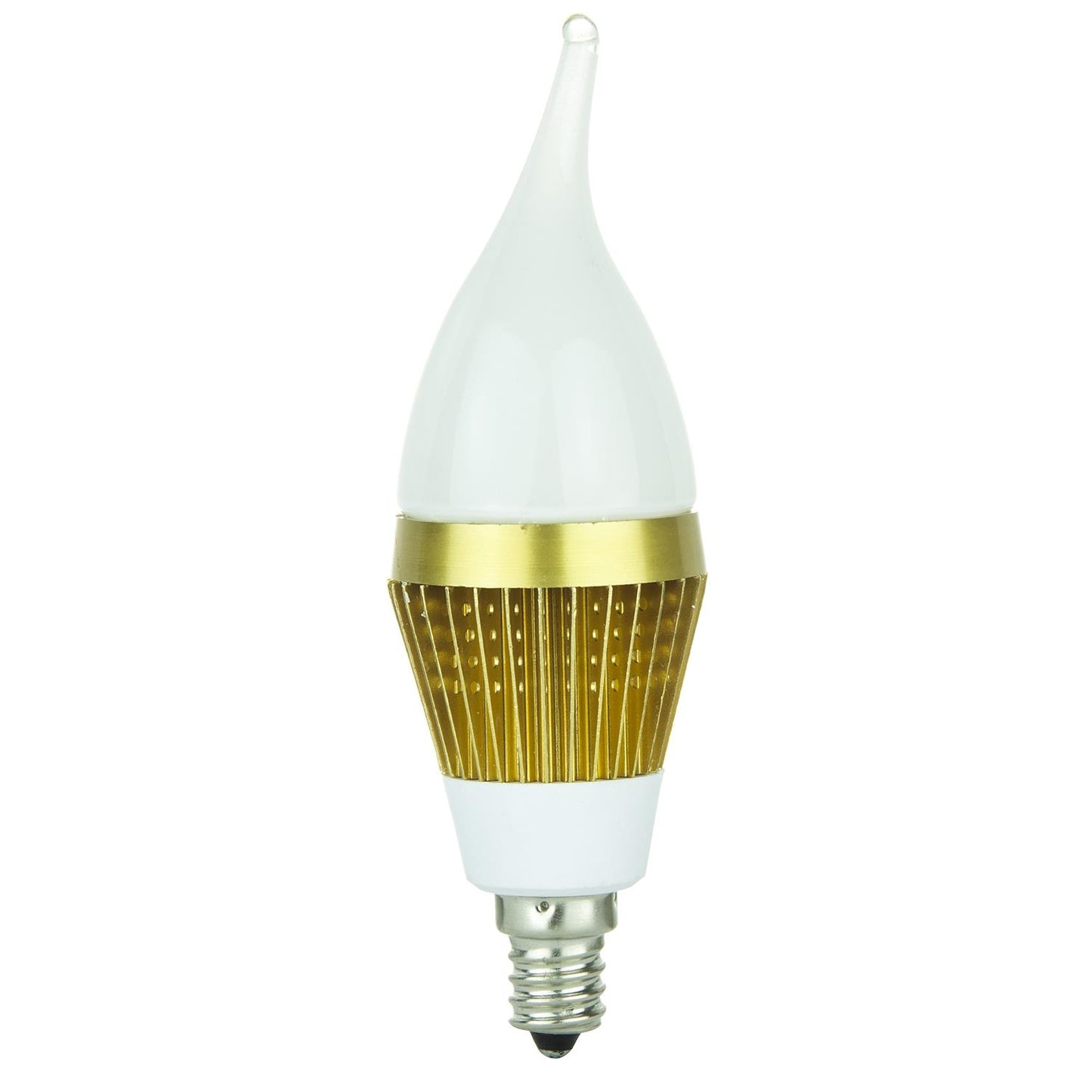 Flame Tip Chandelier, 260 Lumens, Candelabra Base, Warm White