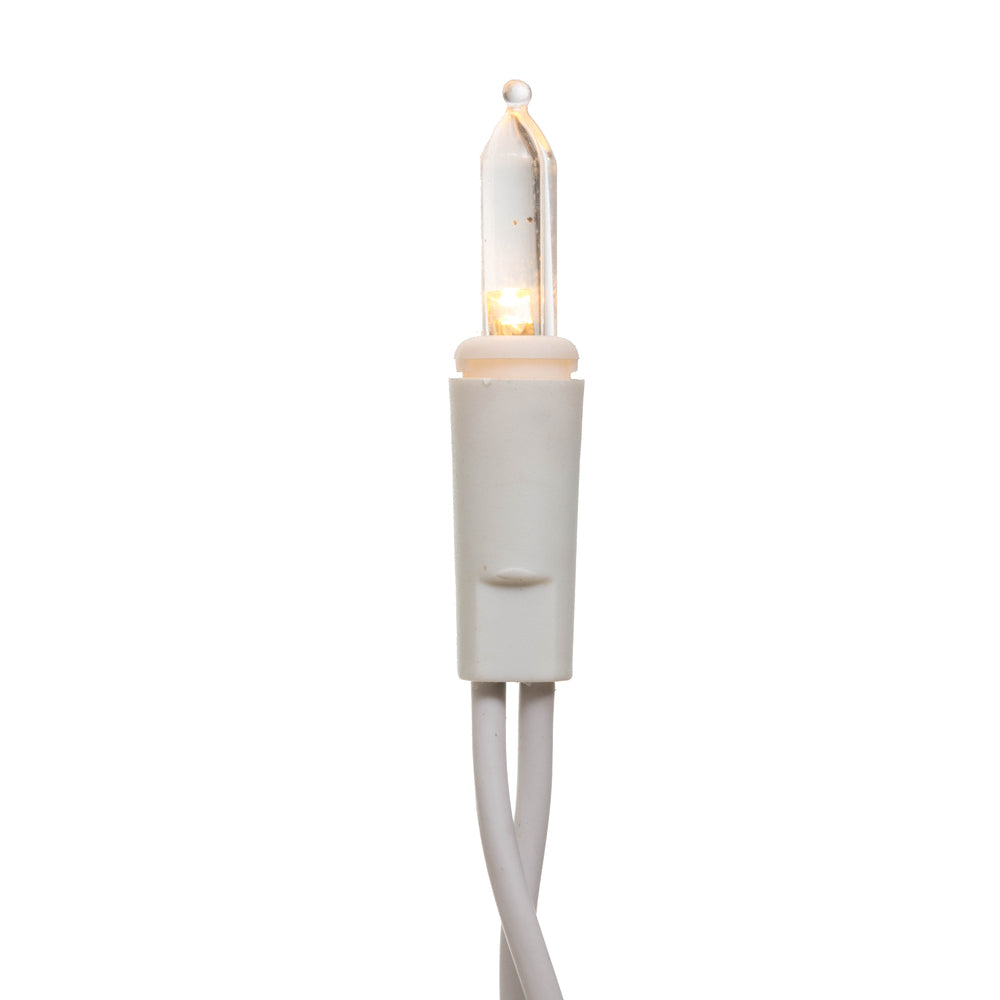 Vickerman 35 LED Warm White Dura-Lit Light on White Wire, 26' Christmas Light Strand- 2 Pack