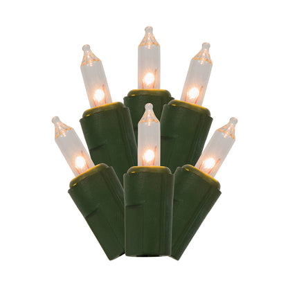 Vickerman 35 Clear Dura-lit Mini Light on Green Wire, 26' Christmas Light Strand - 3 Pack