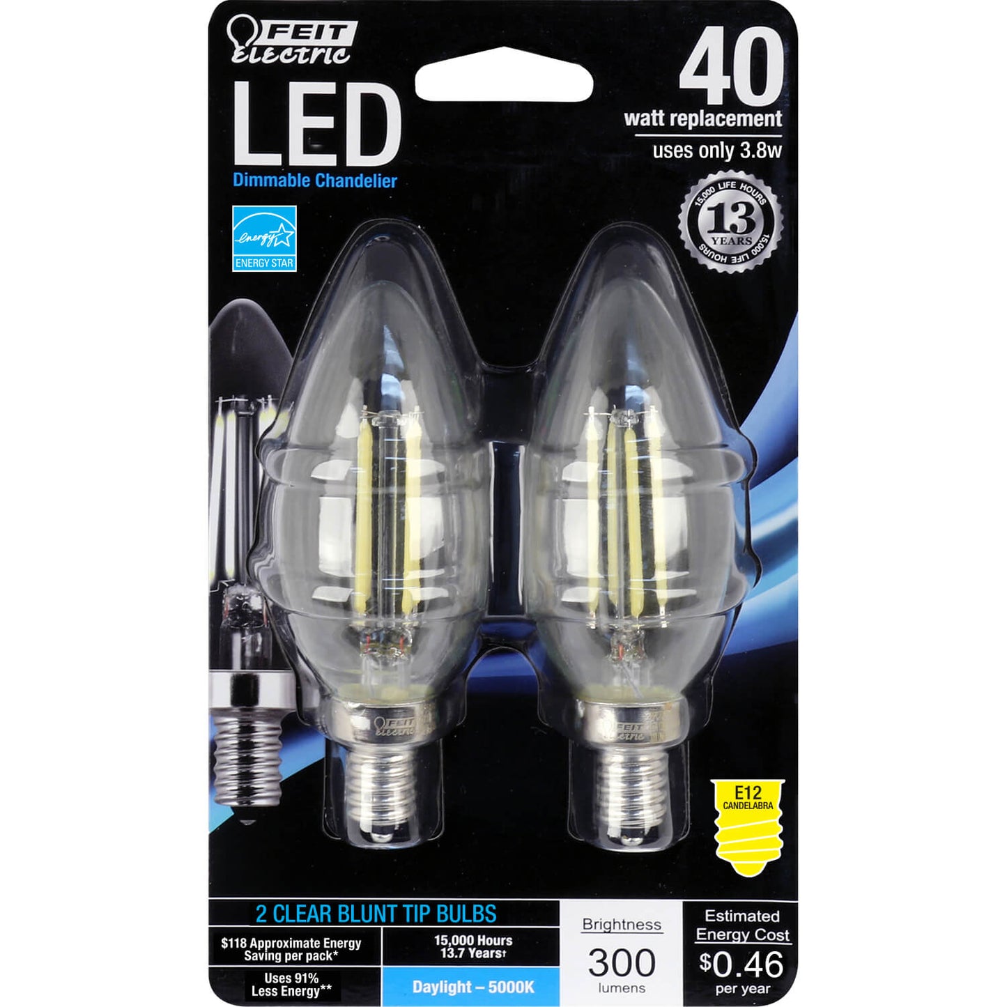 300 Lumen 5000K Dimmable Torpedo Tip LED