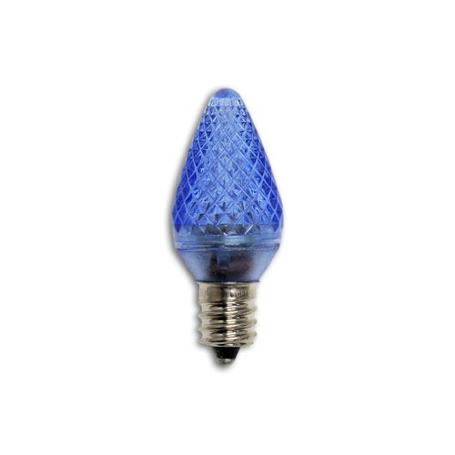 Bulbrite LED/C7B-25PK 0.35 Watt LED C7 Christmas Light Replacement Bulbs, Candelabra Base, Blue, 25-Pack
