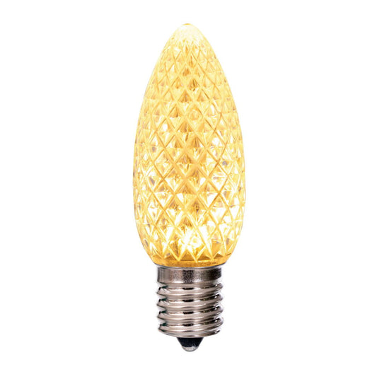 Vickerman C9 LED Warm White Faceted Replacement Bulb, - 50 Pack