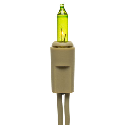 Vickerman 35 Lime Dura-lit Mini Light on Tan Wire, 26' Christmas Light Strand- 2 Pack