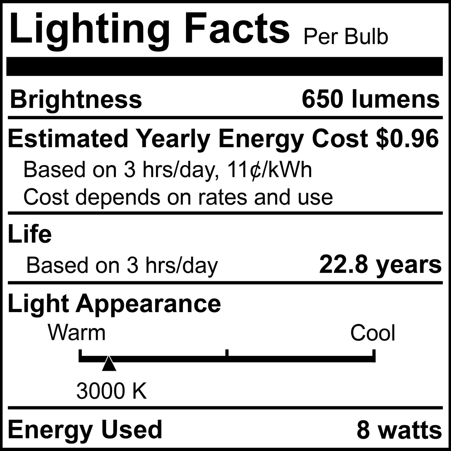 BULBRITE 8W LED BR30 3000K E26 120V-4PK