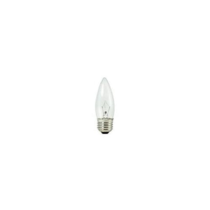 Bulbrite KR25ETC/32 25 Watt Dimmable Krypton Krystal Touch B10 Torpedo Chandelier Bulb, Medium Base, Clear, 10-Pack