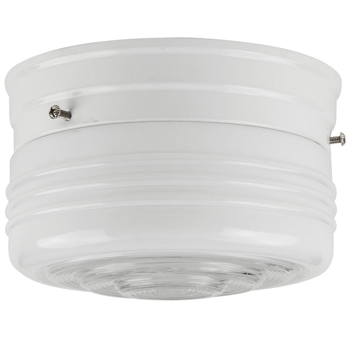 Sunlite 6" Drum Ceiling Fixture, White Finish, Semi-Frosted Glass