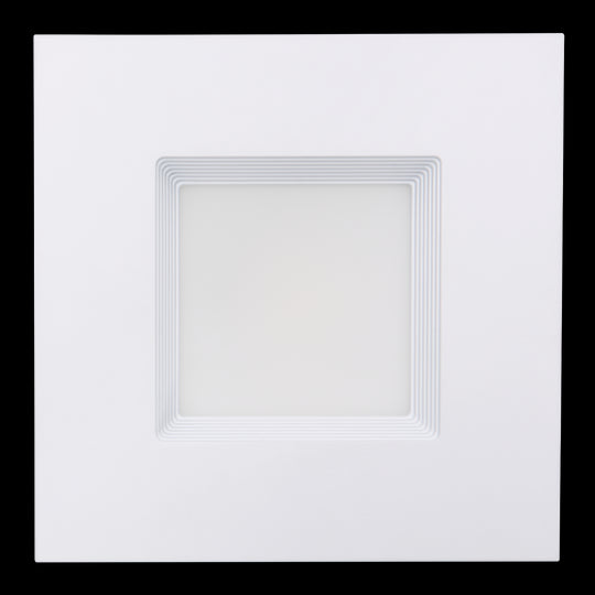 Luxrite LED 5-6" Square Baffled Downlight Retrofit, 14W, 1100 Lumens, Color Selectable - 2700K/3000K/3500K/4000K/5000K, 90 CRI, White Finish, Dimmable, Pack of 3 (LR23788)