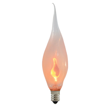 Bulbrite SF/F3CTC 3 Watt Incandescent Silicone Dipped CA5 Chandelier Bulb, Candelabra Base, Flicker