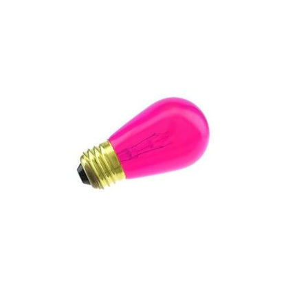 Bulbrite 11S14TPK 11W Dimmable S14 String Light Replacement Bulb, Medium Base, Transparent Pink