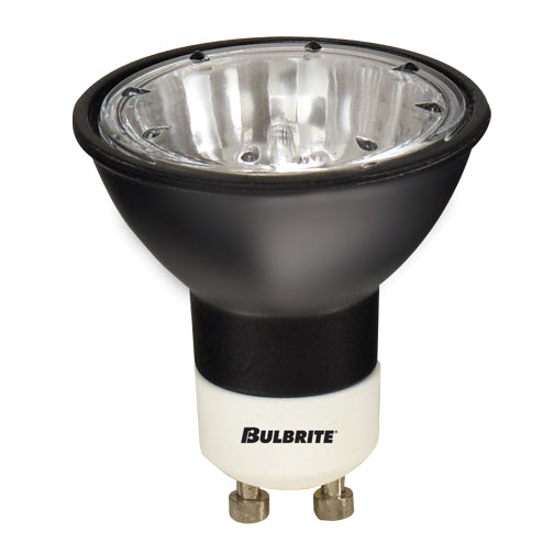 Bulbrite EXN/GU10/BLK 50 Watt Dimmable Halogen MR16 Bulb, Twist and Lock GU10 Base, Black