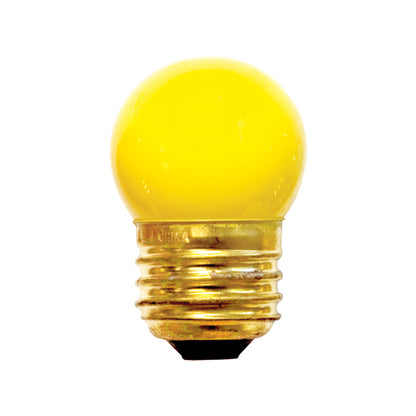 Bulbrite 7.5S11Y 7.5W Dimmable S11 Night Light Replacement Bulb, Medium Base, Yellow