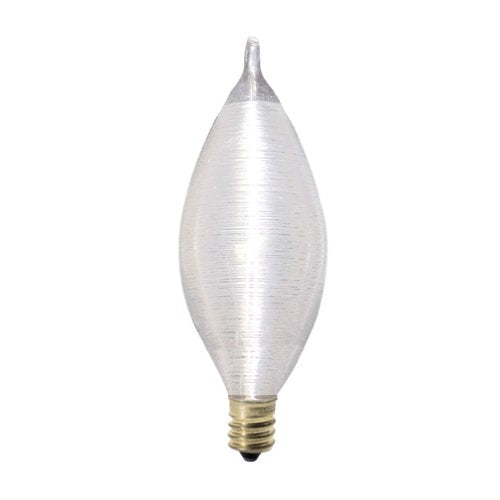 Bulbrite 40C11S 40 Watt Incandescent C11 Spunlite Chandelier Bulb, Candelabra Base, Satin