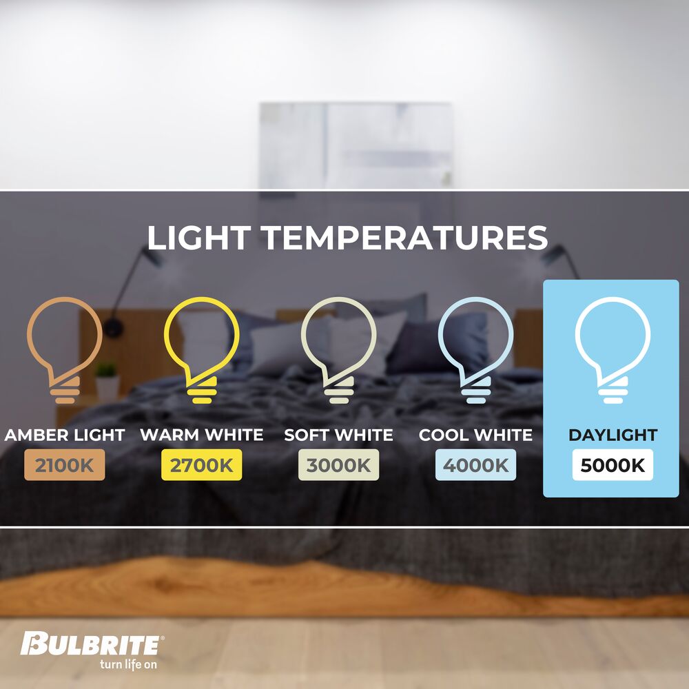 Bulbrite LED A19 Dimmable Medium Screw Base (E26) Light Bulb, 60 Watt Equivalent 5000K, 48 Pack