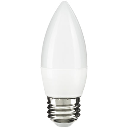 Sunlite 41772 LED B13 Decorative Chandelier Light Bulb, 7 Watts (60W=), 500 Lumens, 120 Volts, Dimmable, E26 Base, Energy Star, 90 CRI, ETL Listed, Torpedo Frosted, Title-20, 3000K Warm White, 6 Pack