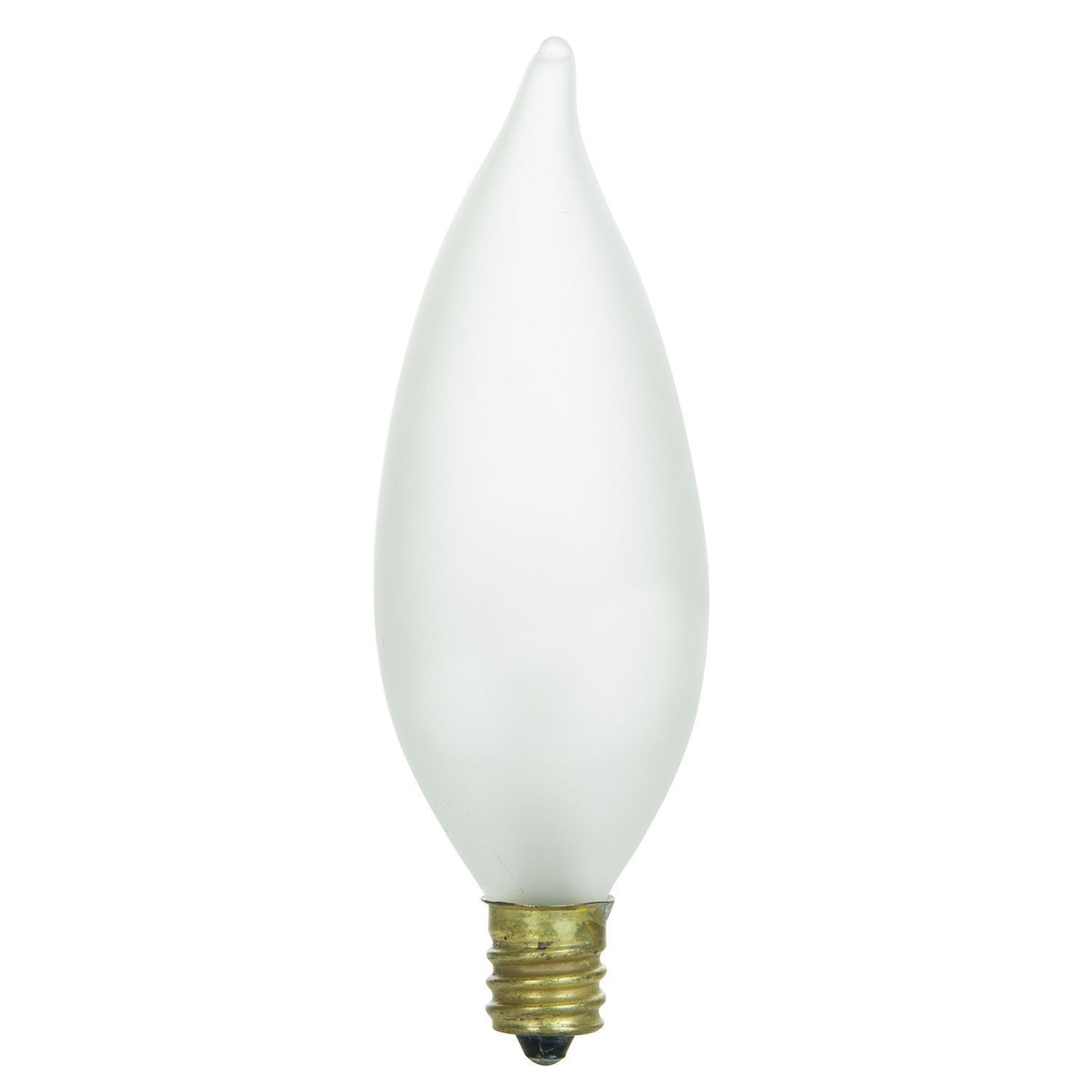(25 Pack)40 Watt Frost Candelabra Base E12 Flame 120V Chandelier Light Bulbs NEW
