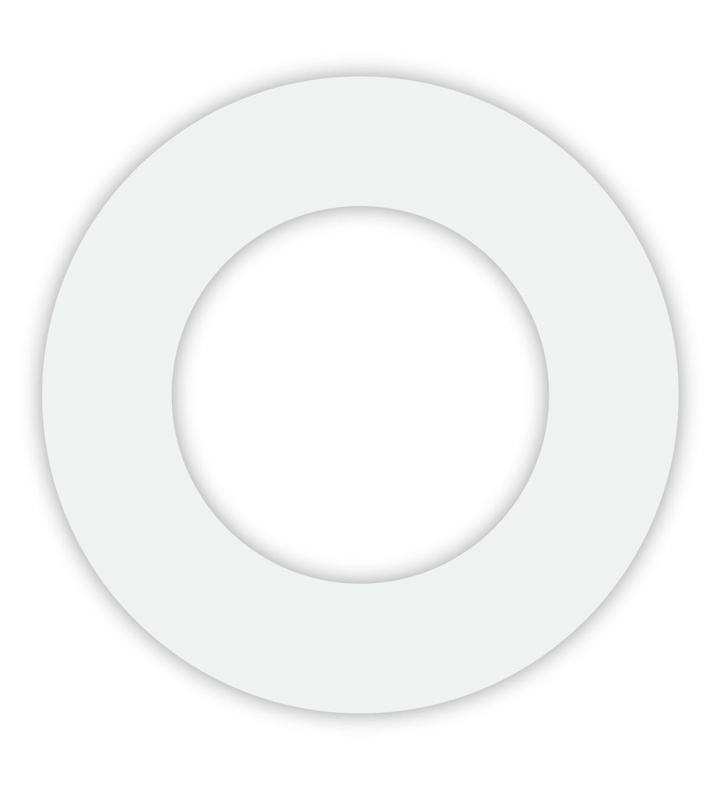 Luxrite 4-6" Round Goof Ring, White Finish, Pack of 9 (LR41020)