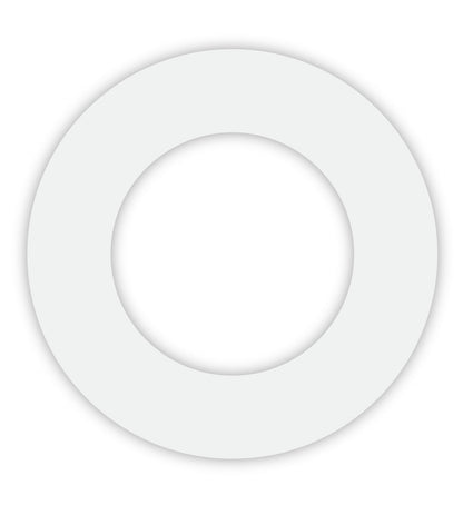 Luxrite 4-6" Round Goof Ring, White Finish, Pack of 9 (LR41020)