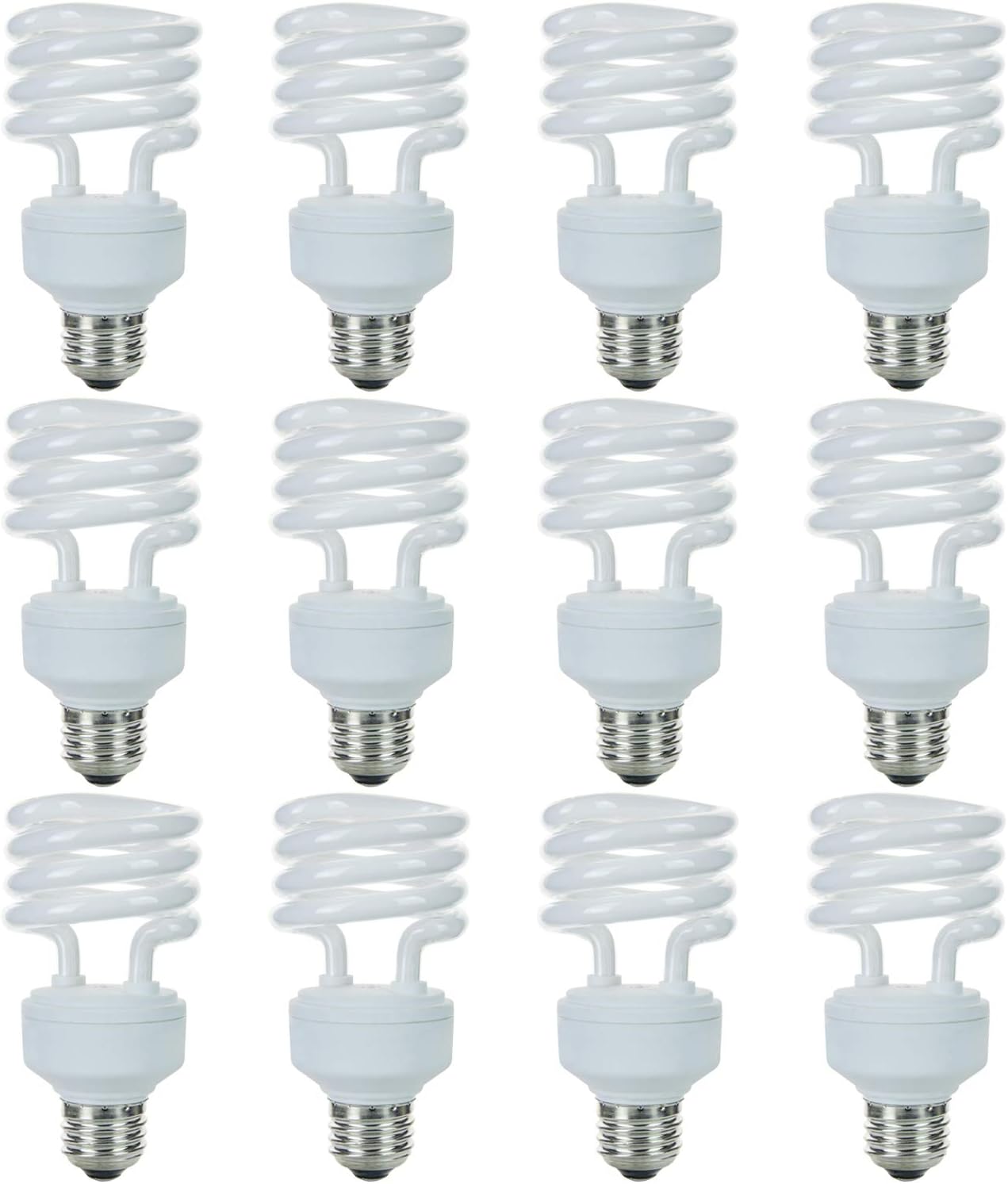 Sunlite SMS18/65K/CD4 18 Watt T2 Spiral Lamp Medium (E26) Base Daylight (12 Pack)