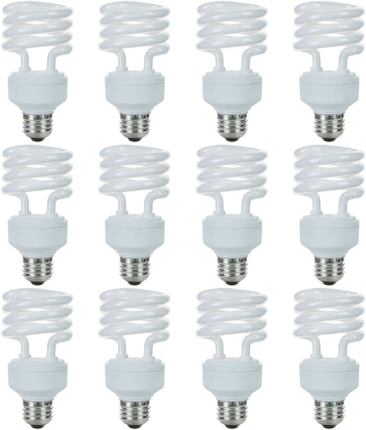 Sunlite SMS18/65K/CD4 18 Watt T2 Spiral Lamp Medium (E26) Base Daylight (12 Pack)