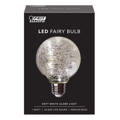 LED Fairy Light Crackle Glass Globe