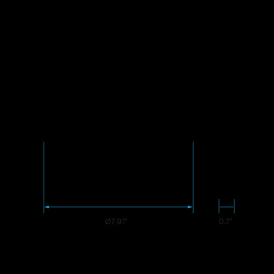 Luxrite Surface Mount 7" Round Slim Brushed Nickel Trim Finish, Pack of 5 (LR23682)