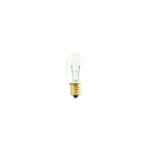 Bulbrite 15T7F 15 Watt Incandescent Amusment & Appliance T7 Bulb, Candelabra Base, Frost