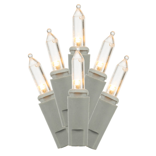 Vickerman 35 LED Warm White Dura-Lit Light on Silver Wire, 26' Christmas Light Strand- 2 Pack
