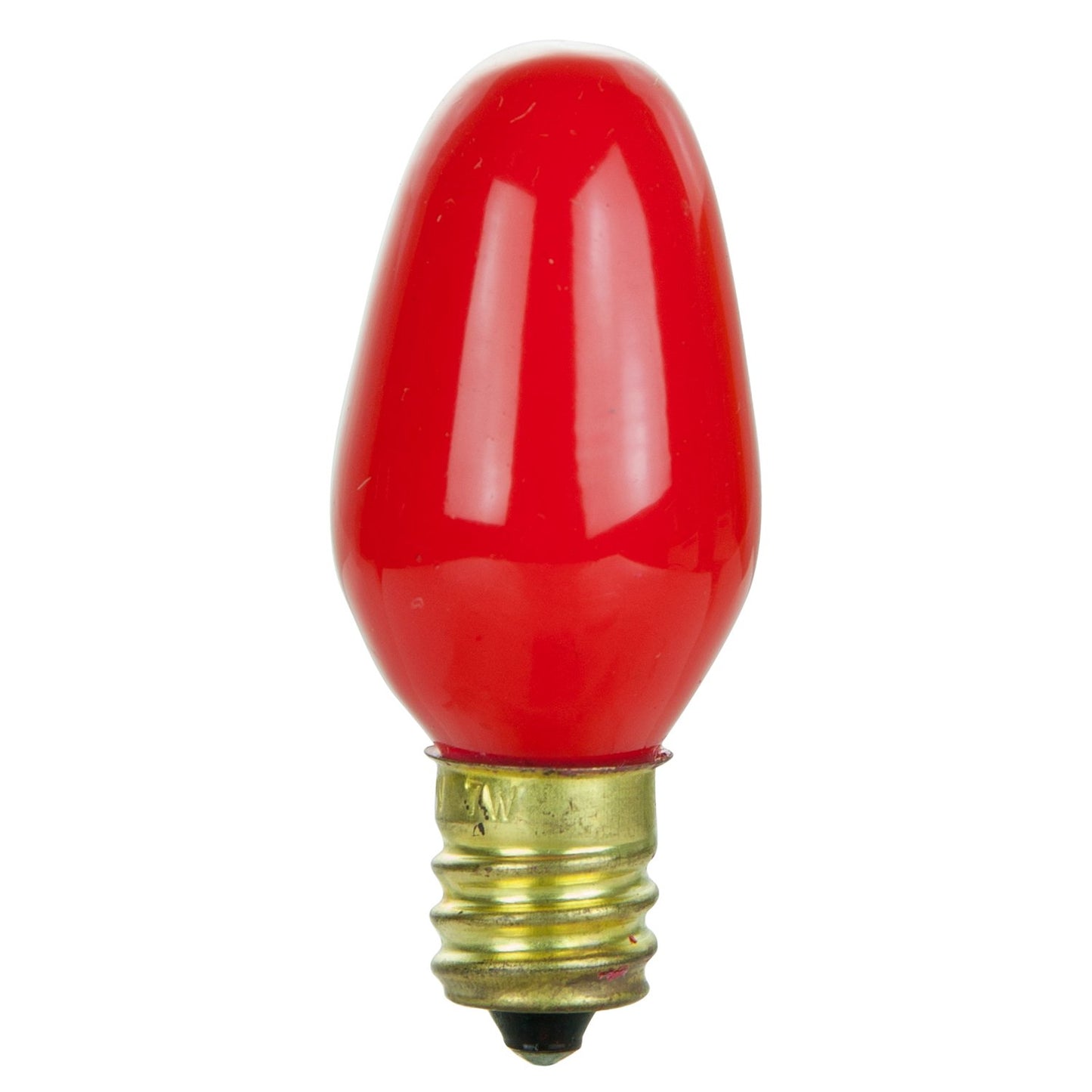 Sunlite 01058 7C7 Incandescent Bulb, 7 Watt, Candelabra E12 Base, C7 Small Night Light, Colored Bulb, Red, 12 Count