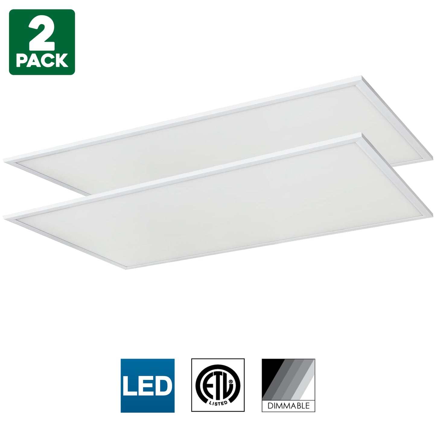 Sunlite LED Light Panel, 1x2 Foot, 24 Watt, 4000K Cool White, 2160 Lumens, Dimmable, 50000 Hours Average Life Span