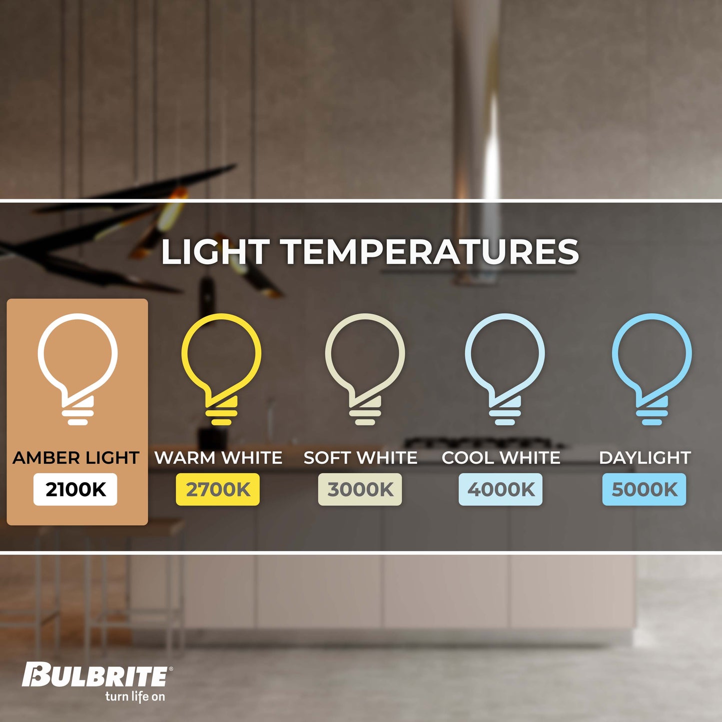 Bulbrite LED Filament Pack of (4) 5 Watt Dimmable 11 Inch T9 Light Bulb with Antique Glass Finish and Medium (E26) Base - 2100K (Amber Light), 300 Lumens