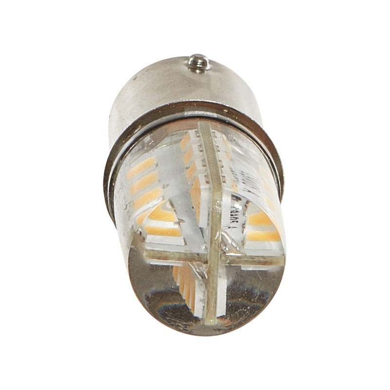 Luxrite LED T4 Shaped Double Contact Light Bulb, BA15D Base, 3W, 200 Lumens, 120V, 2700K - Warm White, 80 CRI, Clear Finish (LR24629)