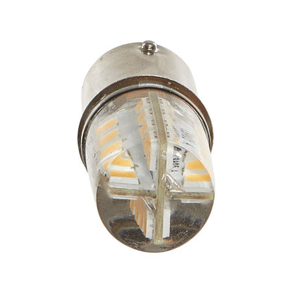 Luxrite LED T4 Shaped Double Contact Light Bulb, BA15D Base, 3W, 200 Lumens, 120V, 2700K - Warm White, 80 CRI, Clear Finish (LR24629)