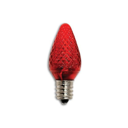 Bulbrite LED/C7R-25PK 0.35 Watt LED C7 Christmas Light Replacement Bulbs, Candelabra Base, Red, 25-Pack