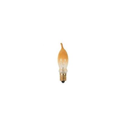 Bulbrite 7.5CFFY/15/3 7.5 Watt Incandescent CA5 Flame Tip Chandelier Bulb, Candelabra Base, Yellow