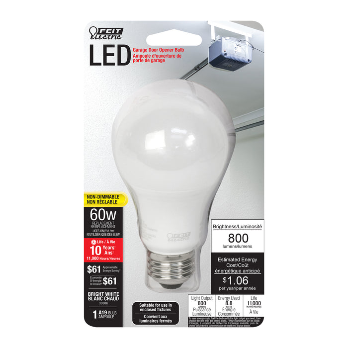 60-Watt Equivalent A19 Bright White Garage Bulb LED