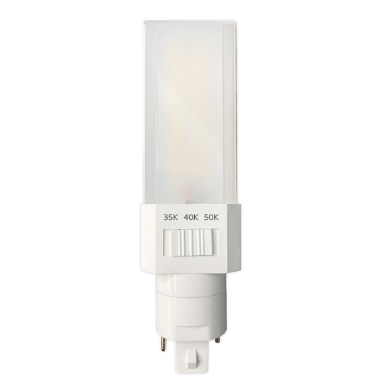 Luxrite LED Quad Style Horizontal Bypass, 11W, 1450 Lumens, Color Selectable - 3500K/4000K/5000K, White Finish, 83 CRI, Dimmable (LR24565)