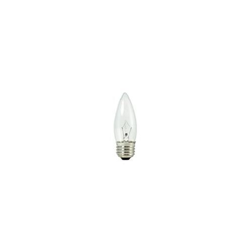 Bulbrite KR40ETC/32 40 Watt Dimmable Krypton Krystal Touch B10 Torpedo Chandelier Bulb, Medium Base, Clear, 10-Pack