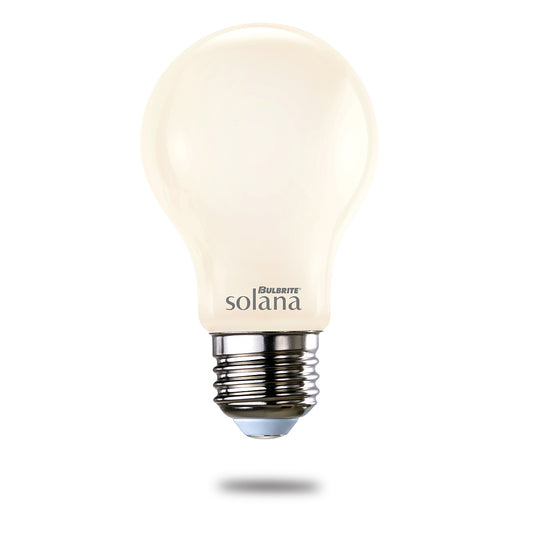 Bulbrite Solana Smart WiFi Connected A19 Tunable White 40 Watt Equivalent LED Light Bulb, Milky Finish