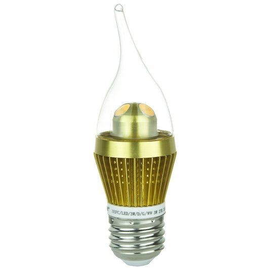 Flame Tip Chandelier, 220 Lumens, Medium Base, Warm White