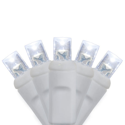 50 Light LED M5 (Mini Ice) Light Set; 6" spacing; Pure White, Approx. 25'8" Long