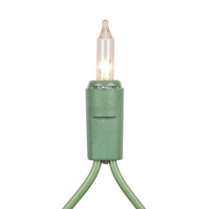 Vickerman 50 Clear Dura-lit Mini Light on Green Wire, 37' Christmas Light Strand- 2 Pack