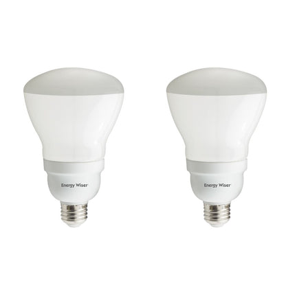 Bulbrite Pack of (2) 15 Watt Energy Wiser Frost Reflector R30 Medium (E26) CFL Bulb