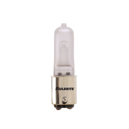 Bulbrite Q75FR/DC 75 Watt Dimmable Halogen JD T4 Capsule Bulb, Double Contact Bayonet Base, Frost