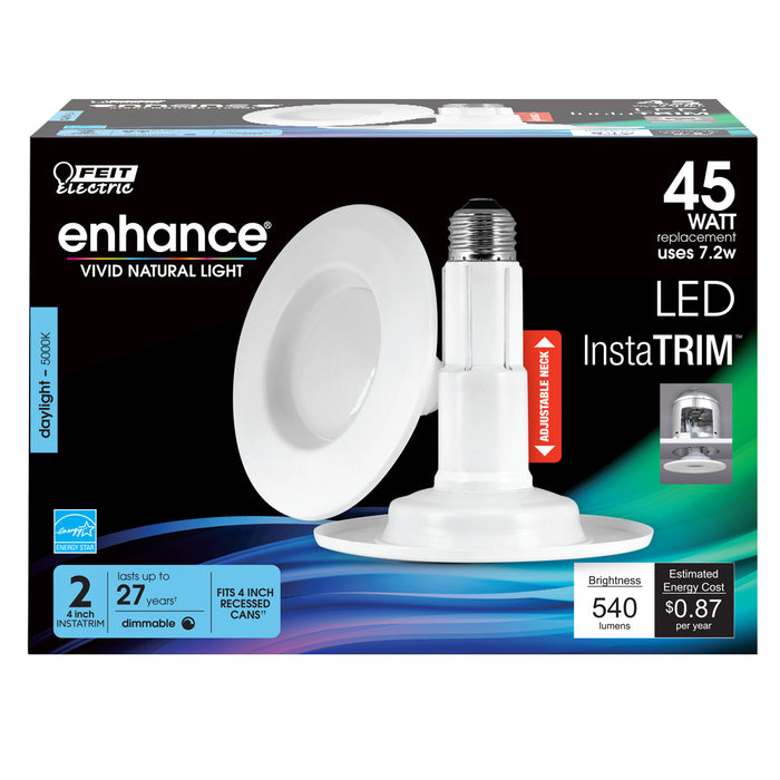 InstaTrim 4 in. Daylight Integrated LED Recessed Downright (2-pack)